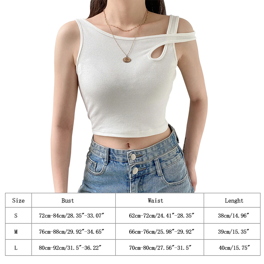 

2021 Women Fashion V Neck Sleeveless Slip Crop Tops Ladies Sexy Summer Button Slim Camisole White dropshipping