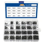 1200 шт.кор. M1.2 M1.4 M1.5 M1.7 M2 с черным перекрестным креплением винты с потайной головкой и крестообразным винт в штучной упаковке Филлипс плоский ассортимент винтов комплект