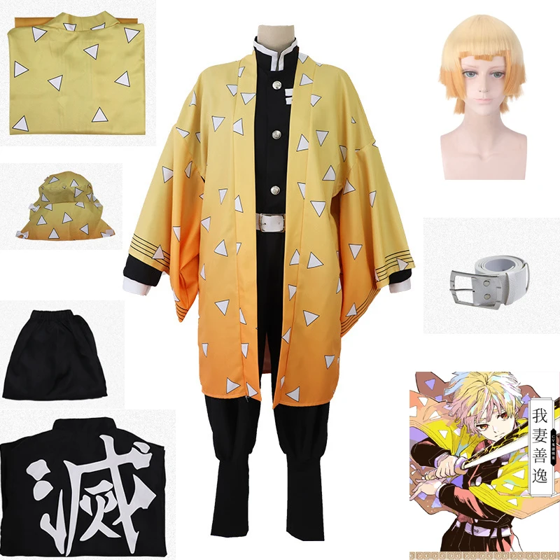 Парик для взрослых косплея агатсума Зеницу из фильма рассекающий демонов |