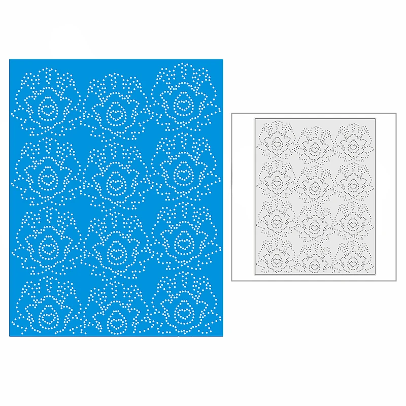 

New 2021 Flowers Spotty Template Craft Metal Cutting Dies for DIY Scrapbooking and Card Making Background Embossing No Stamps