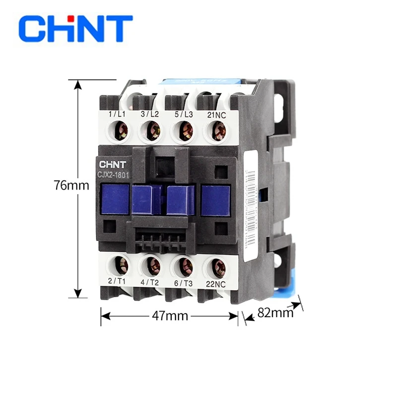 Оригинальные CHINT CJX2-1801 1NC контактор переменного тока 18A напряжение катушки 380 В 220