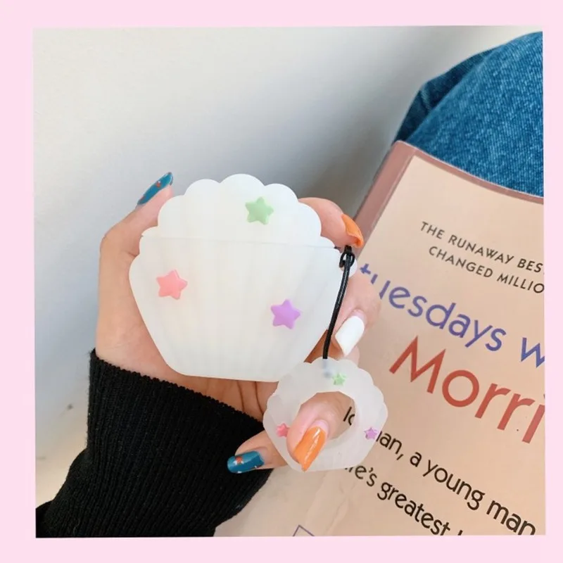 3D чехол с милым мультяшным морским рисунком для Airpods 2 силиконовый наушников Air Pods