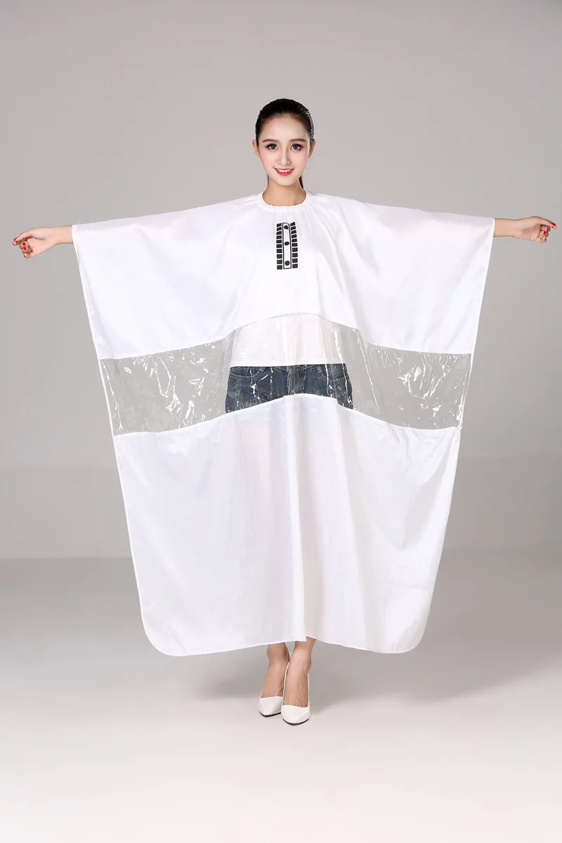 Профессиональная накидка для парикмахерской прозрачная и видимая окрашивания