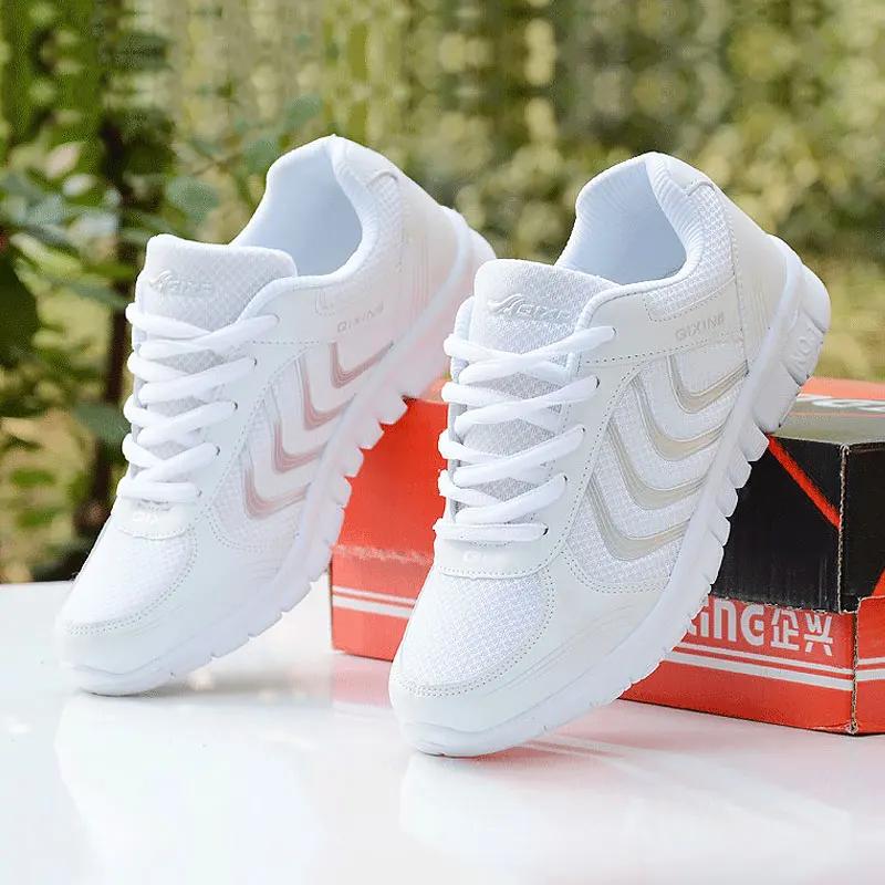 Women sports shoes 2022 fashion running shoes women zapatos de mujer air mesh breathable outdoor women sneaker white shoes woman