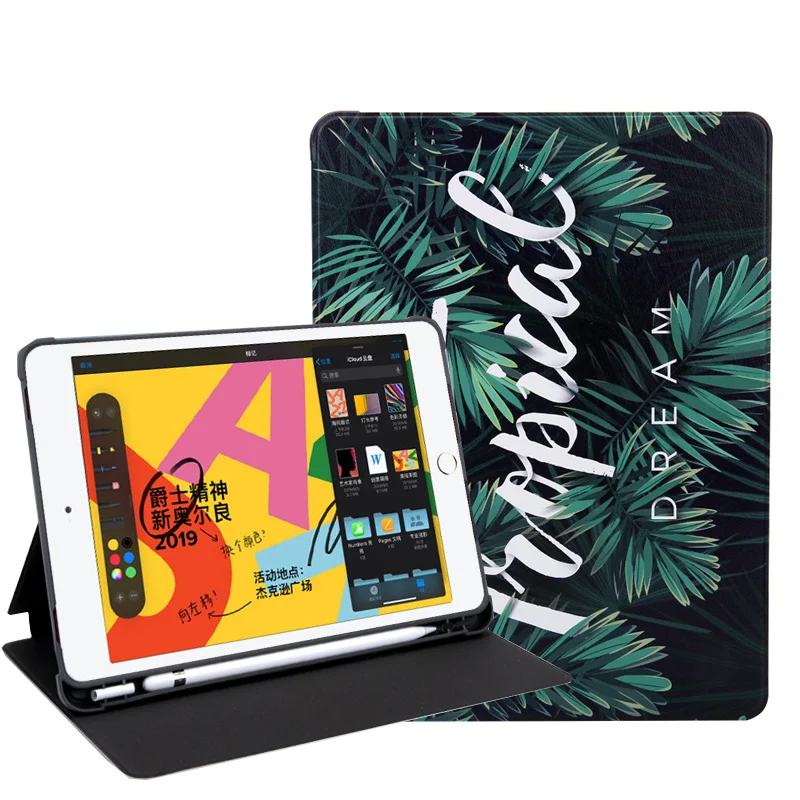 Pen slot Case For iPad Pro 12.9 2015 2017 A1584 A1652 A1670 A1671 cases Fashion colorful printed PU Leather silicon back funda | Компьютеры