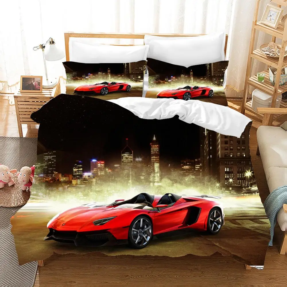 

Hot 3D Bedding Set Car photos Bed sheets Queen Twin Full Duvet Cover Bed sheet Pillowcase 4pcs/set Fitted sheet Home Textiles