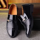 REETENEмодная деловая модельная мужская обувь; Формальные модельные туфли без застежки; Мужские туфли-оксфорды; Кожаная обувь высокого качества для Men38-48