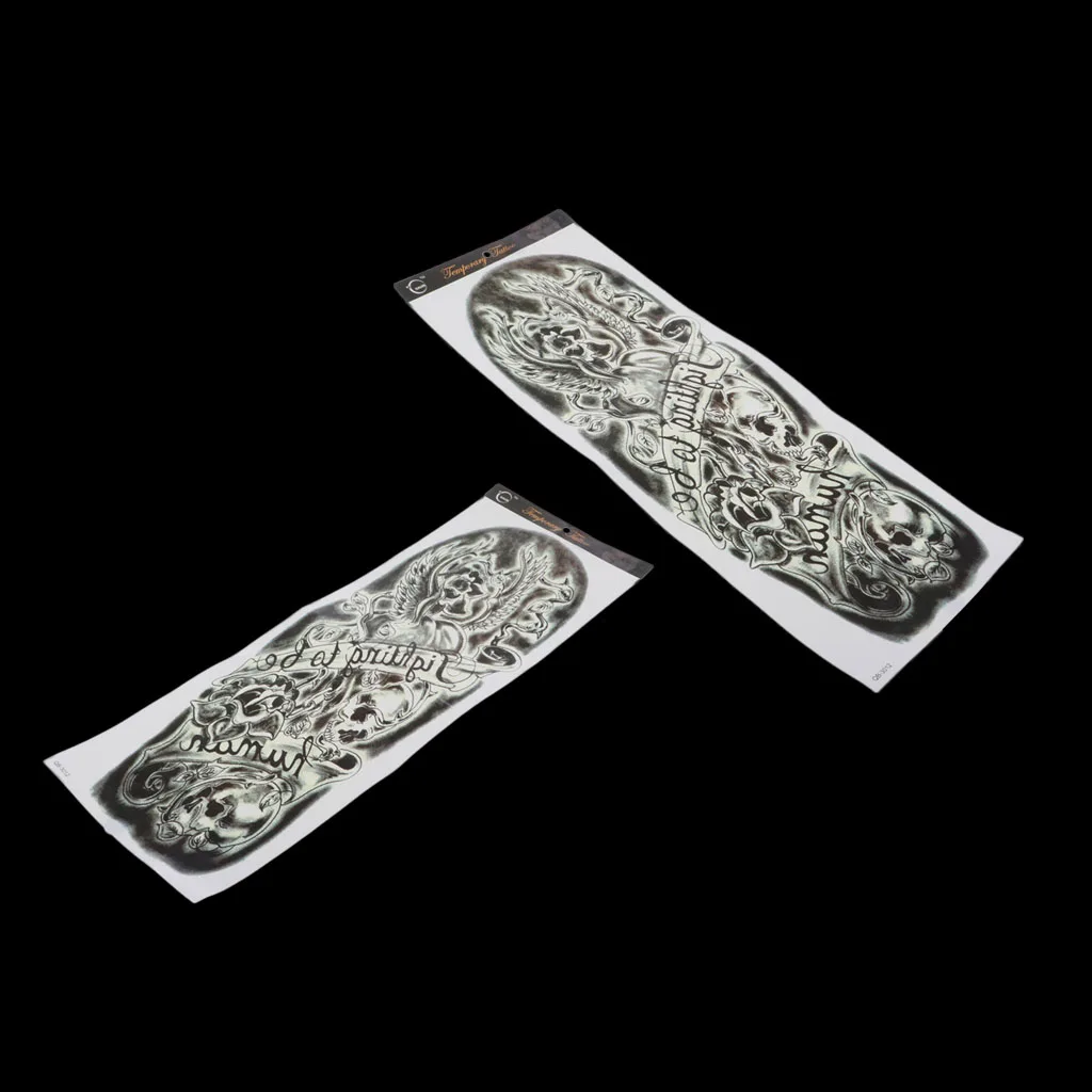 Временная татуировка на всю руку черные наклейки тело для мужчин и женщин (2