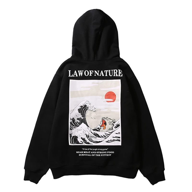 Новые осенние уличные повседневные мужские толстовки с капюшоном в японском