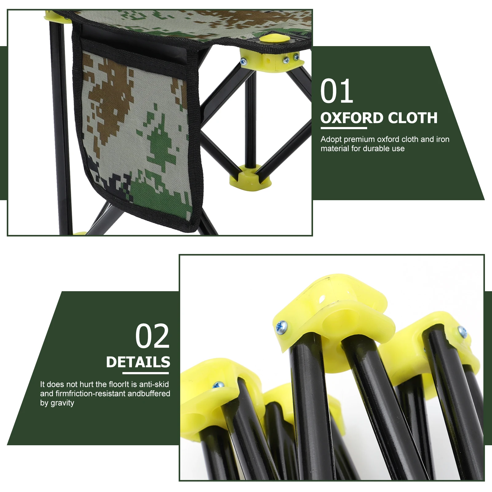 

1 Pc Practical Portable Durable Foldable Camping Chair Outdoor Fishing Chair For Men Adults Women