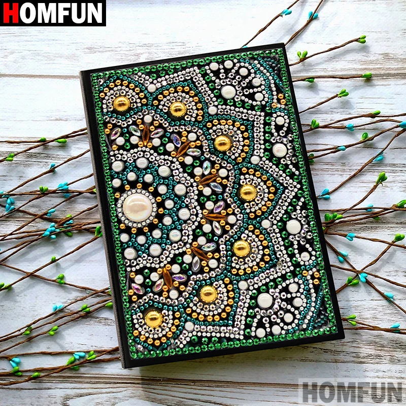 NB25 HOMFUN A5 блокноты 5D DIY алмазная живопись специальная форма Дневник Книга Алмазная вышивка крестиком Стразы Декор подарок - Цвет: NB25