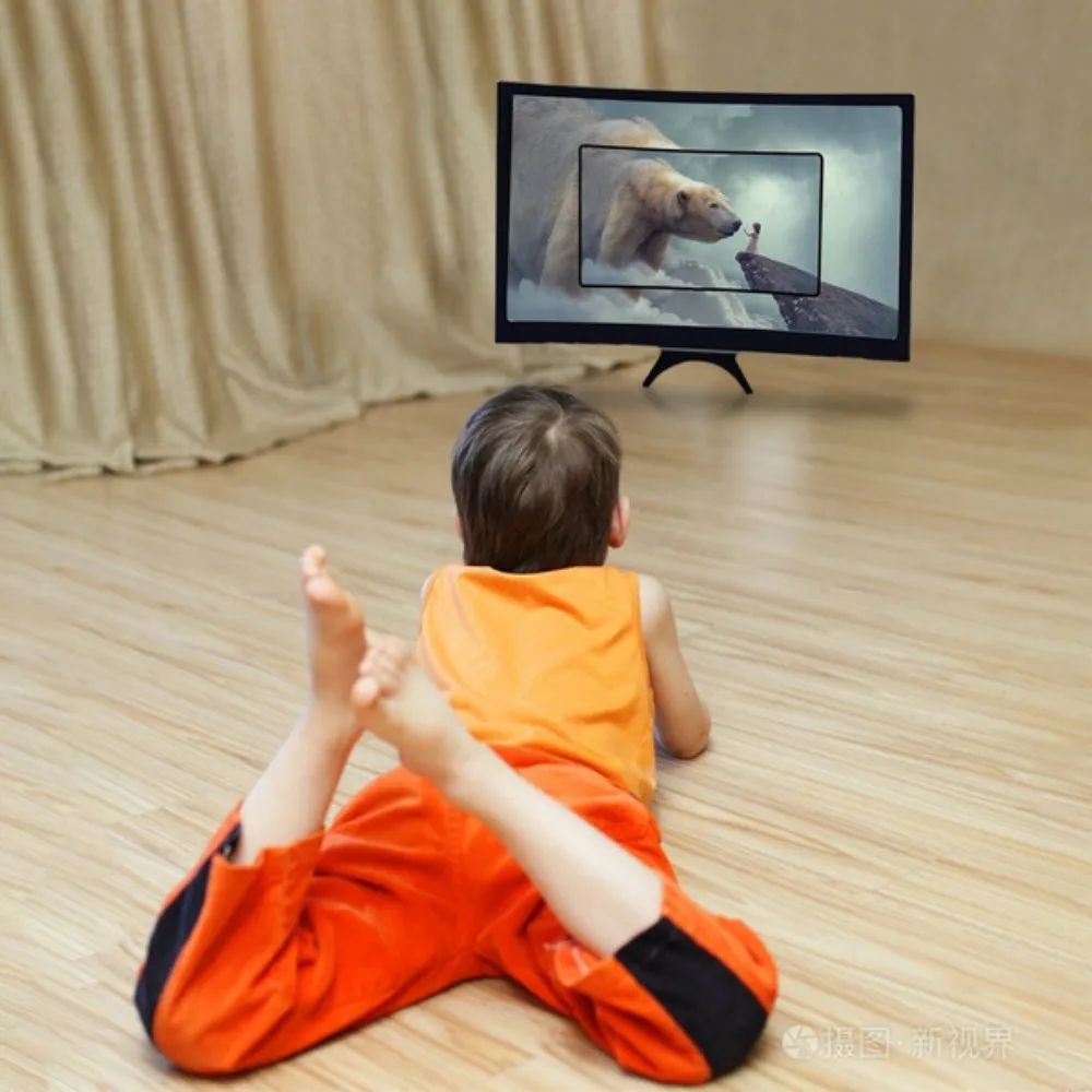 12 дюймовый мобильный телефон изогнутый экран 3D HD усилитель видео увеличительное