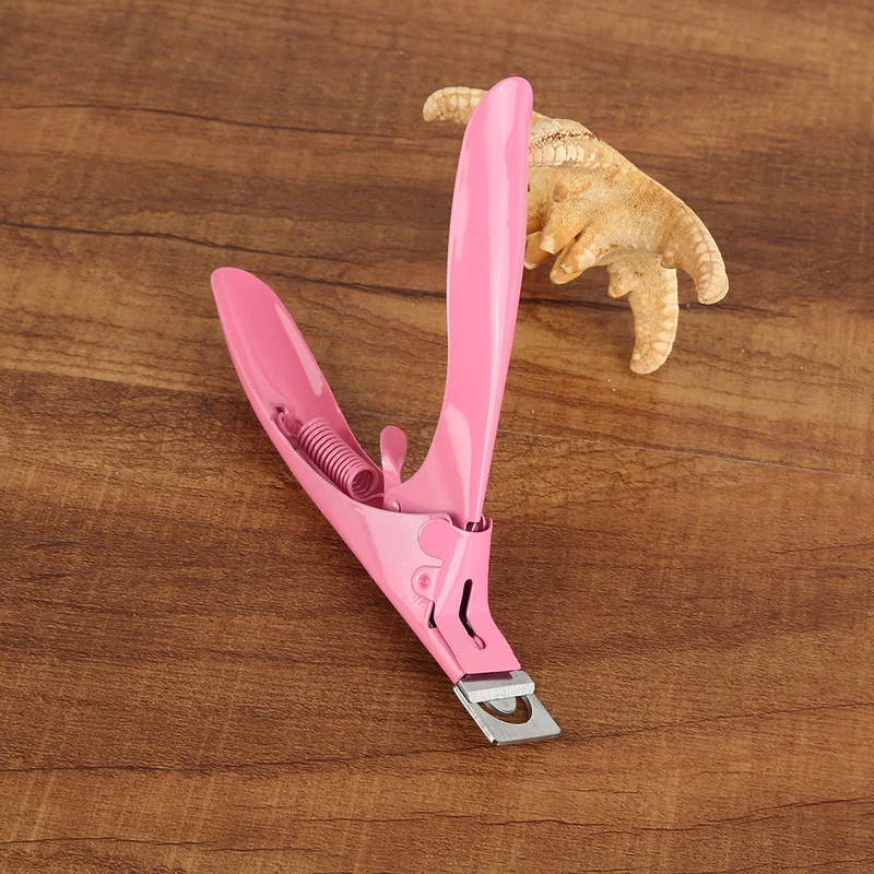 1 шт. розовый край ногтей Маникюр УФ гель Ложные кусачки для кончиков резак