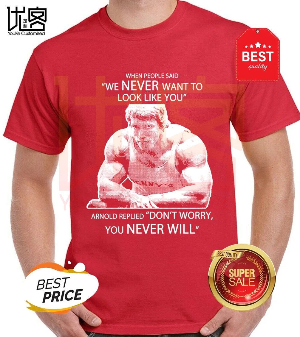 Мужская футболка Арни Арнольд Шварценеггер бодибилдинг Camiseta Para Hombre для футболки