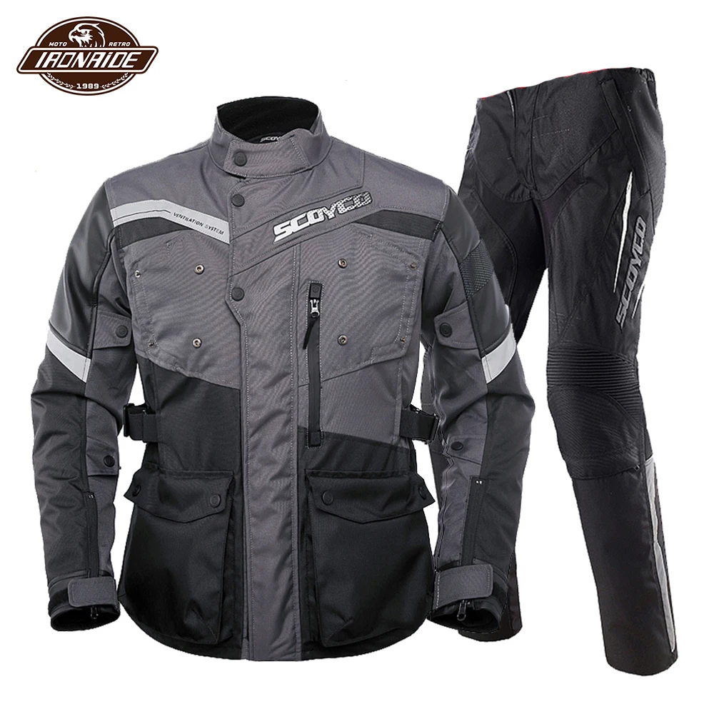 SCOYCO Для мужчин мотоциклетная куртка водонепроницаемая ковбойская для девочек Moto