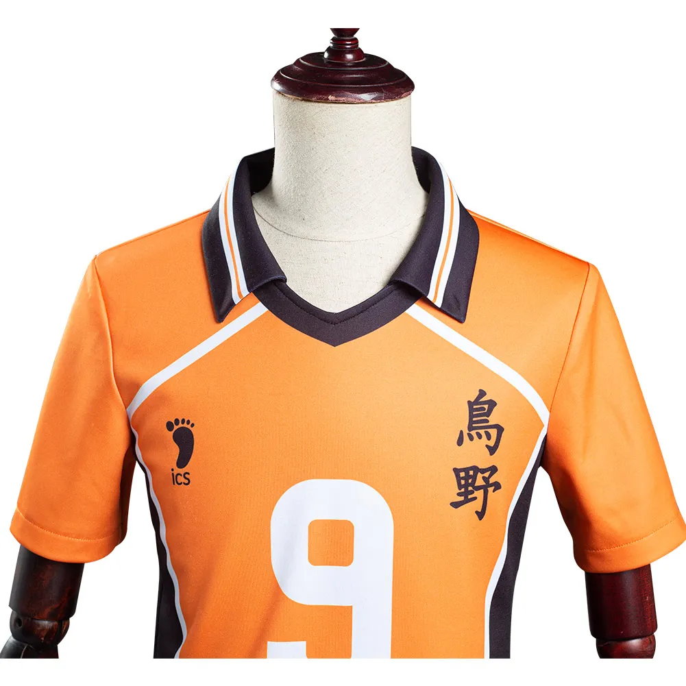 

Anime Haikyuu Tobio Kageyama Karasuno High School Uniform No.9 Jersey Cosplay Costume T-shirt + Shorts Sportswear Full Set