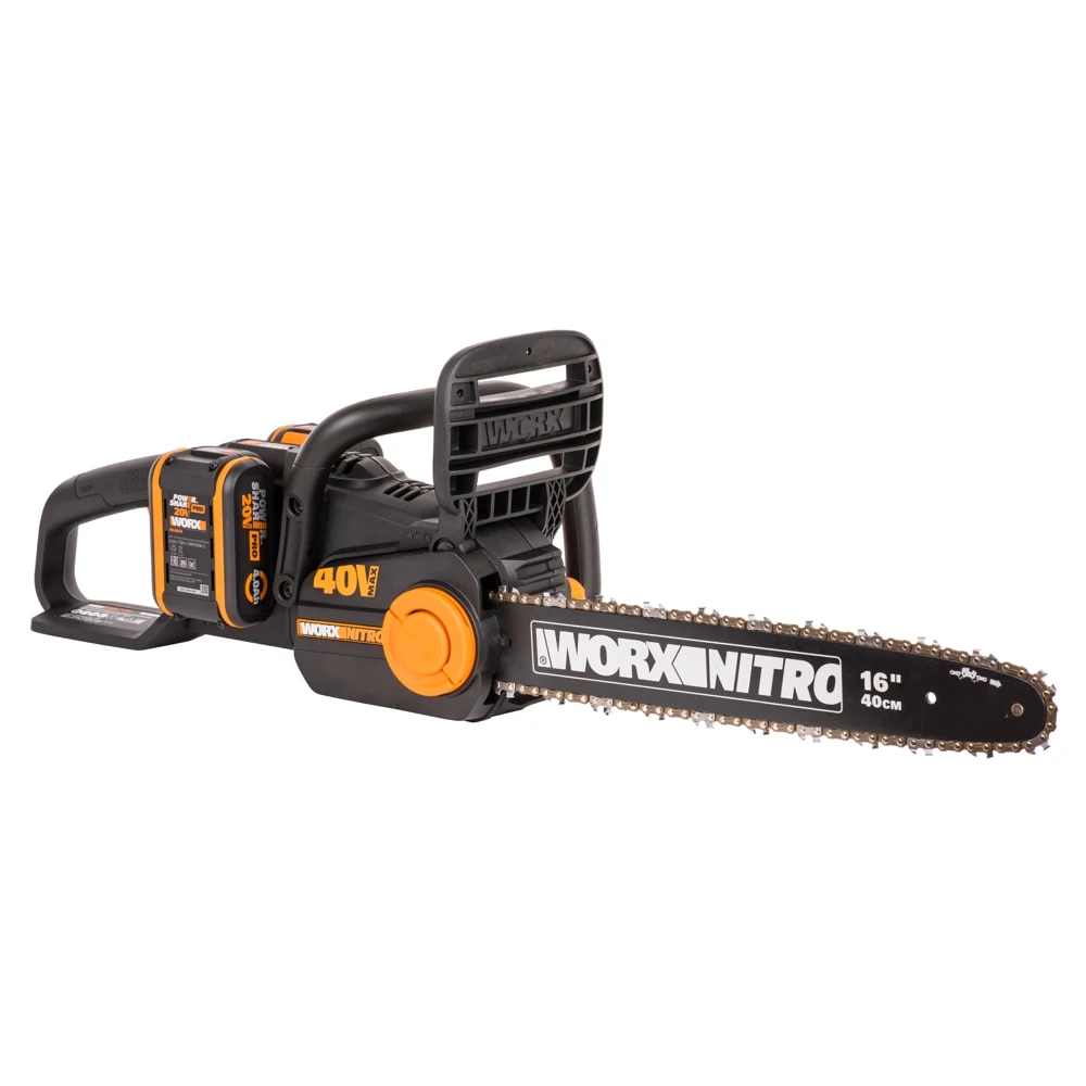 Цепная пила аккумуляторная WORX NITRO WG385E 40В 40cm бесщеточная 4.0Ач х2 ЗУ 2Ах2 коробка |
