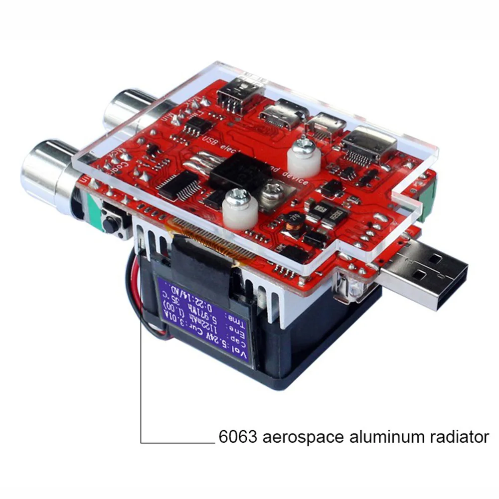 

35W Aging Resistor Practical LCD Display Electronic Load USB Tester 0-3A Metal Adjustable Constant Current DC 3-21V Accurate