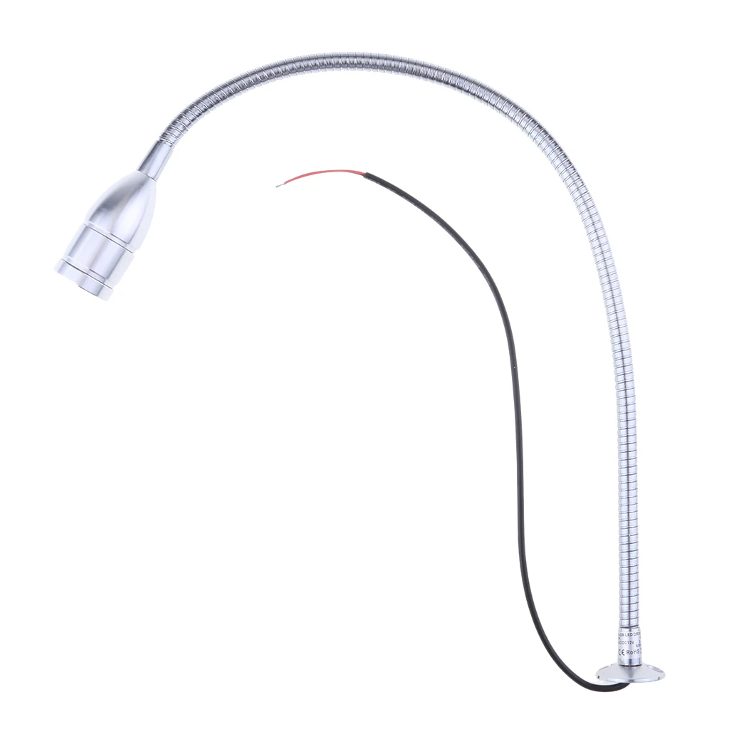 

1 Piece Silver LED Reading Light Living Room Light With Push Button For Motorhome, Truck, Car, Bus, Marine, Boat, Yacht