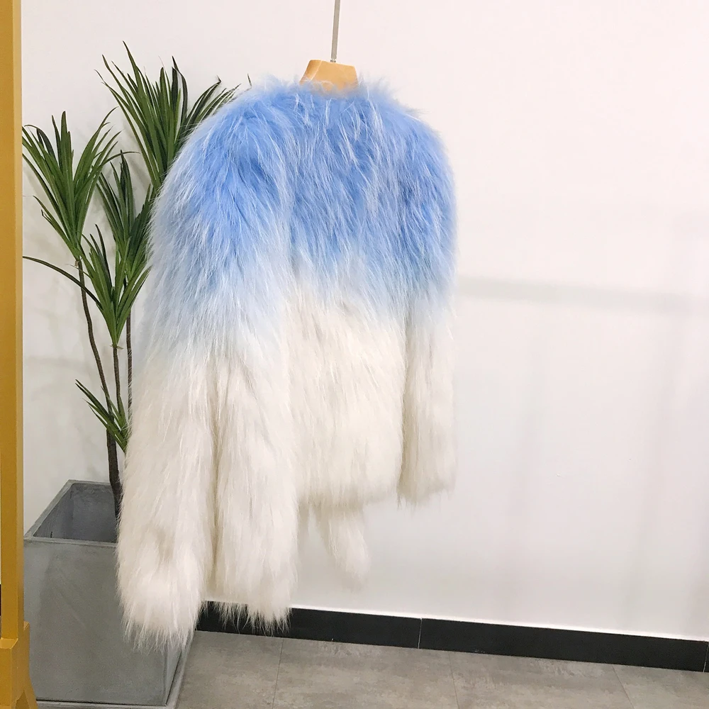 Лидер продаж модные женские зимние куртки Taobao SJ1039 ручной вязки с белым мехом