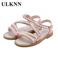 ulknn new girls sandals little kids beaded open toe princess shoes childrens performance shoes 2021 summer