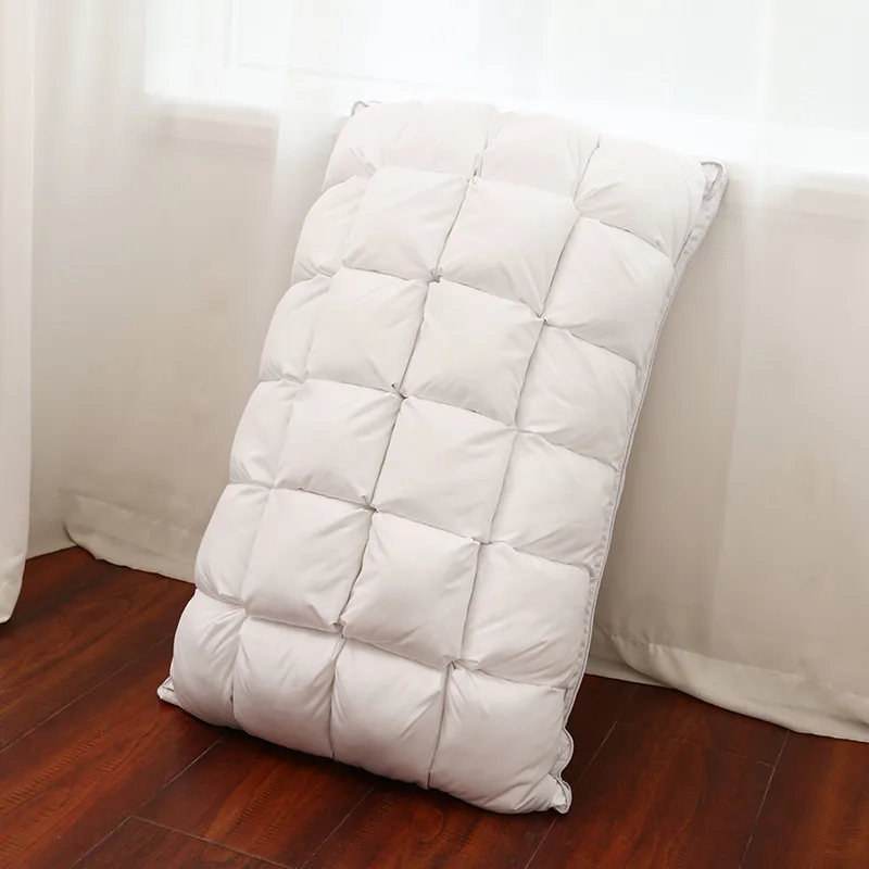 

New 3D Bread Goose Down and Feather Bed Pillows for Sleeping 100% Cotton Cover with Natural Filling King Queen Size 016