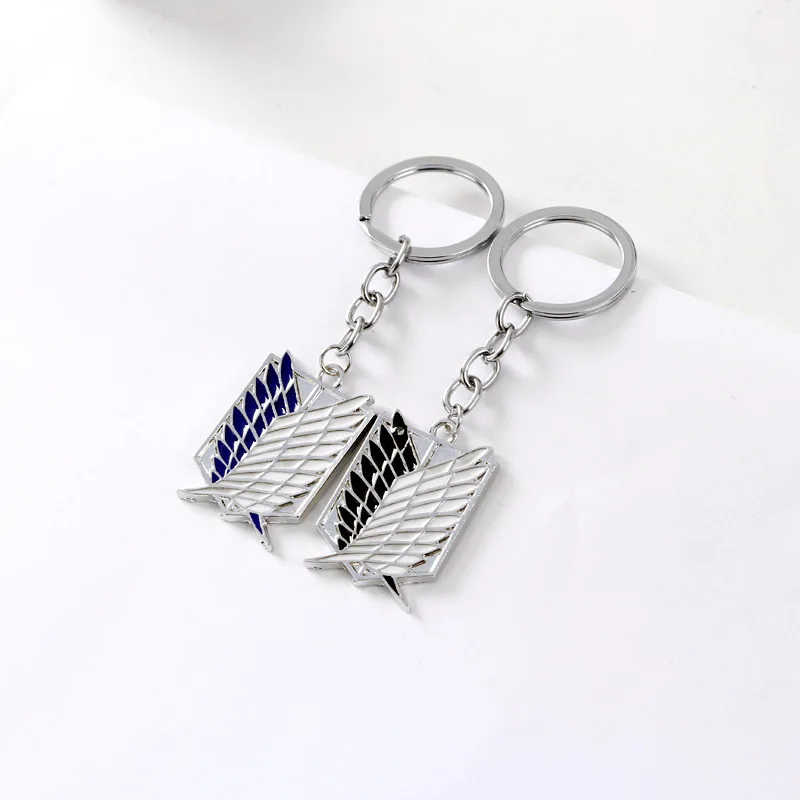

Attack On Titan Keychain Wings of Liberty Freedom Scouting Legion Eren Keyring Key Holder Chain Ring New Anime Jewelry Wholesale
