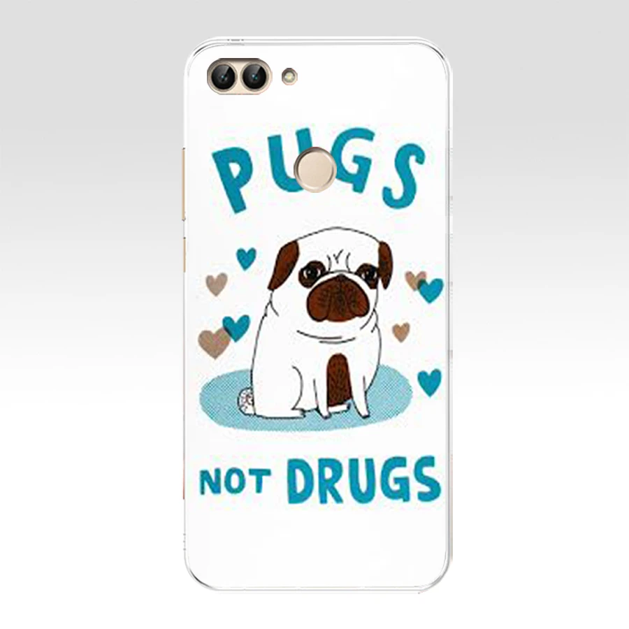 Забавный подарок мопса 68SD Мягкий Силиконовый ТПУ чехол для телефона huawei Honor 8 9 Lite