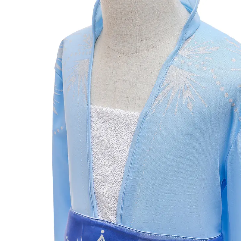 Новое платье Эльзы для девочек костюмы Снежной королевы Анны принцессы вечерние