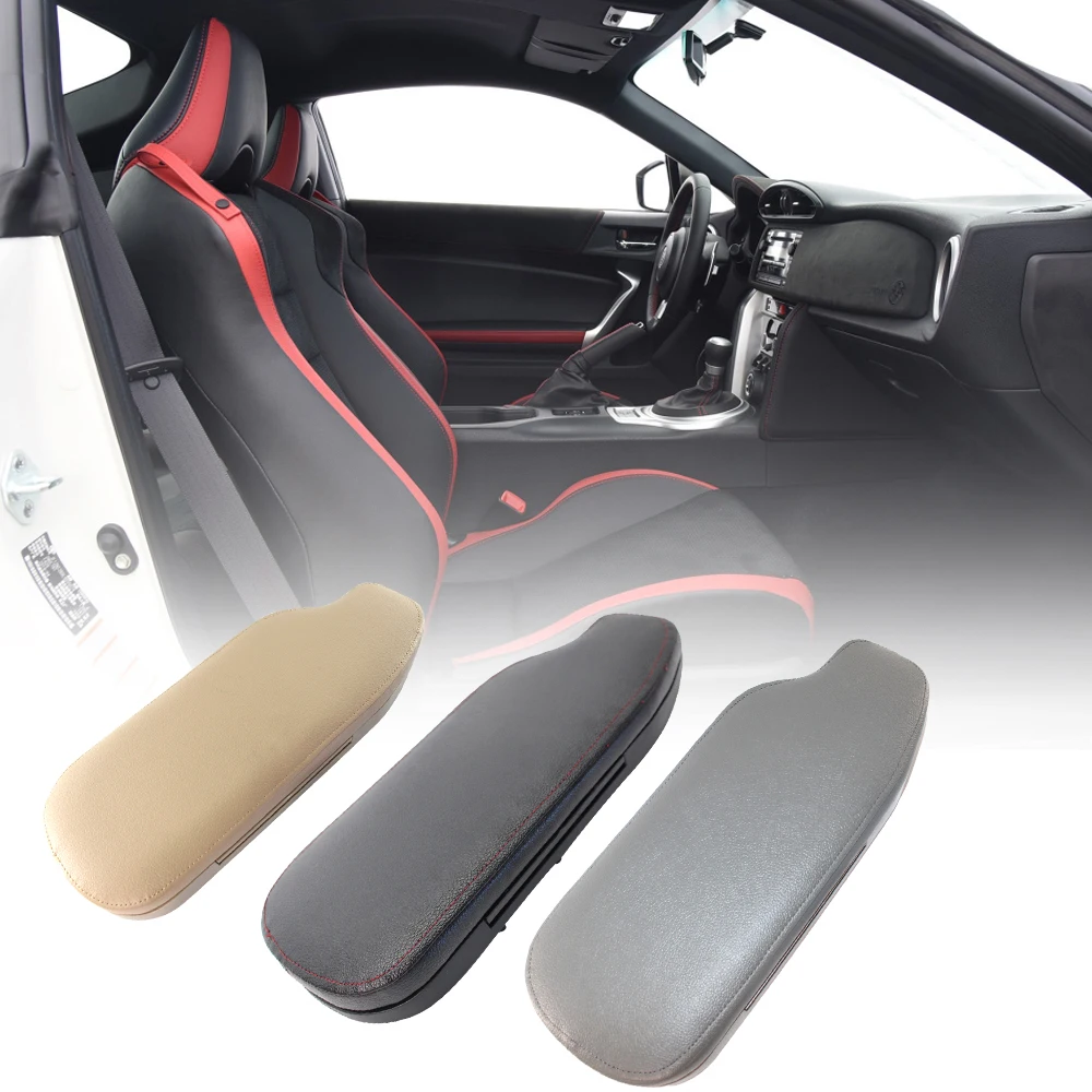 

Center Console Armrest Lid Latch Lock with Leather Skin Cover Replacement for Toyota 86 Subaru BRZ 2013-2018 Black