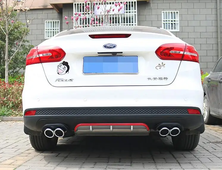 Защитные бамперы для заднего бампера Ford Focus ABS 2013 2018 Body kit задний спойлер|Обвесы| |