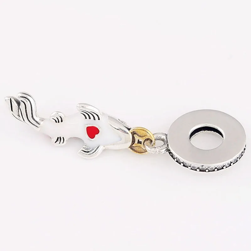 

Original 925 Sterling Silver Charm Fashion Red Koi Pendant Fit Pandora Women Bracelet & Necklace Diy Jewelry