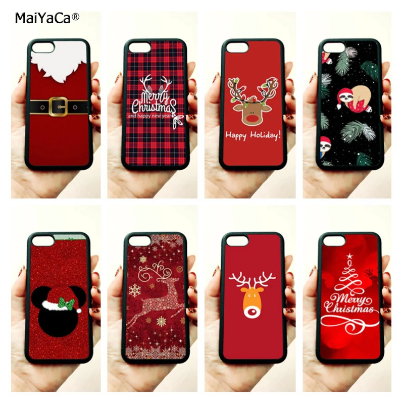 MaiYaCa Рождественская коллекция чехлы для телефонов с мягкими краями iPhone 11 pro max 5s SE