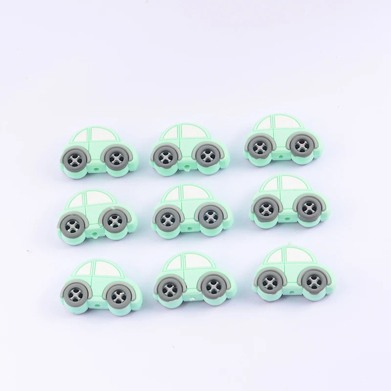 10 шт./лот безопасные силиконовые бусины для автомобиля Детские Мультяшные