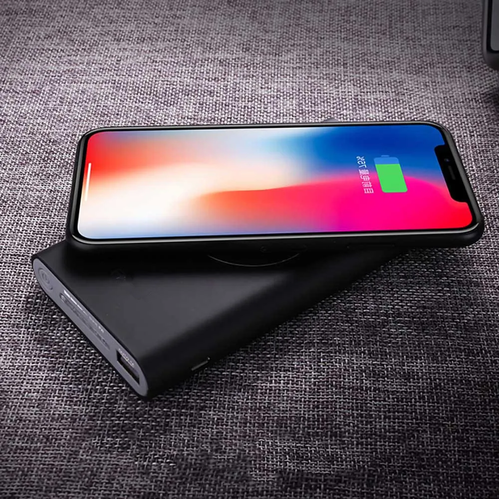 Беспроводное зарядное устройство Qi 30000 мАч для iPhone X Xs MAX XR 8 беспроводное Samsung S8 S9