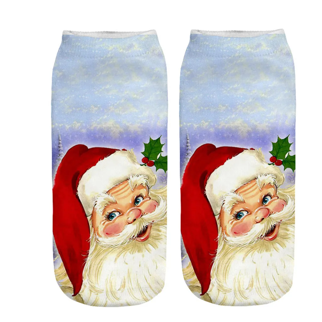 Рождественские носки унисекс рождественские подарок Санта Клауса Короткие