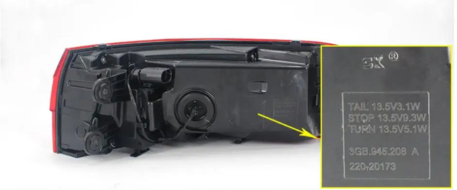 Задний фонасветильник bupmer светодиодный Passat 2017 2018 2019 задний фонарь тормоза год |