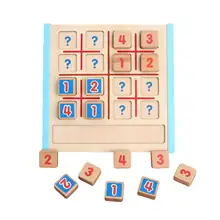 Children Sudoku Chess Beech International Checkers Folding Game Table Toy Gift Learning & Education Puzzle Toy Montessori