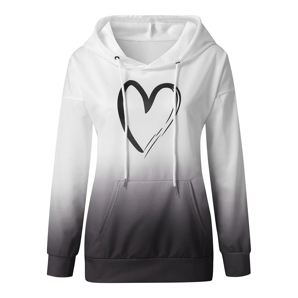

Hoodies for Women Sweatshirt loose Plus Size Tie-Dye Printed Gradient Pullover Long Sleeve Sweatshirt Top Women Clothes 2020 #40