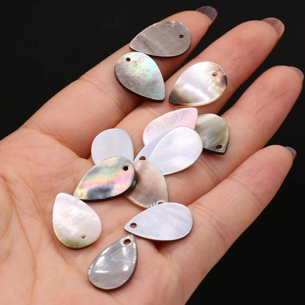 

10Pcs Natural Black Shell Pendant Mother Of Pearl Shell Small Pendant For Jewelry Making DIY Necklace Earrings Accessory
