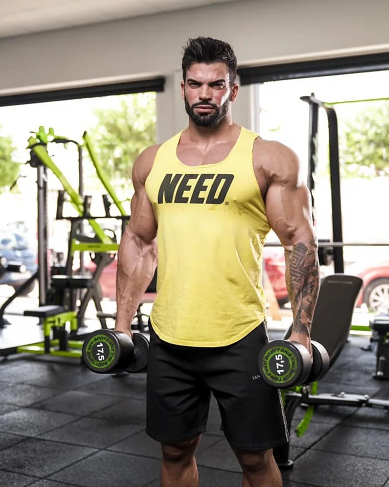 Мужская майка I-образной формы майки рубашка для тренажерного зала одежда