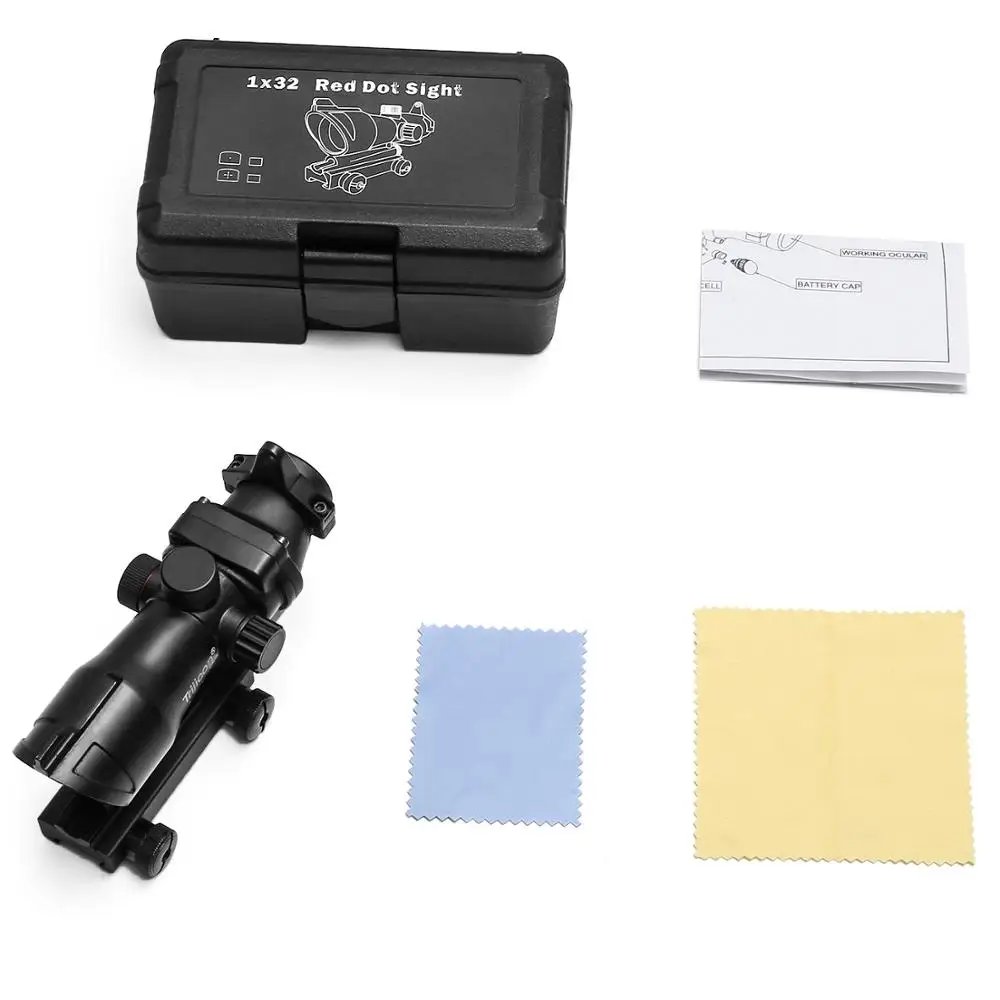 

Trijicon ACOG 1X32 Red Dot Sight Rifle Scopes for Airsoft Gun Fit 20mm Rail Hunting Optical Sight Rifle Clear Hunter Range