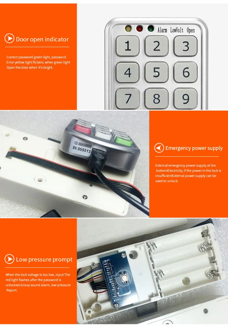 Электронный дверной замок интеллектуальный цифровой с клавиатурой и кодом