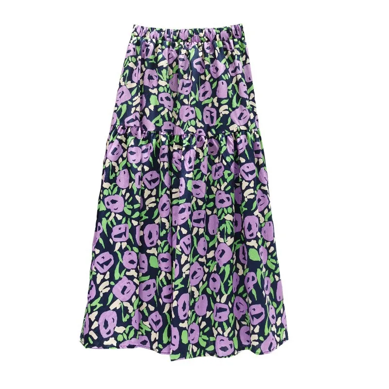 

VANOVICH European Women Skirts Wild Cotton Summer New 2021 Skirts Female High Waist Casual Fashion Skirts Female