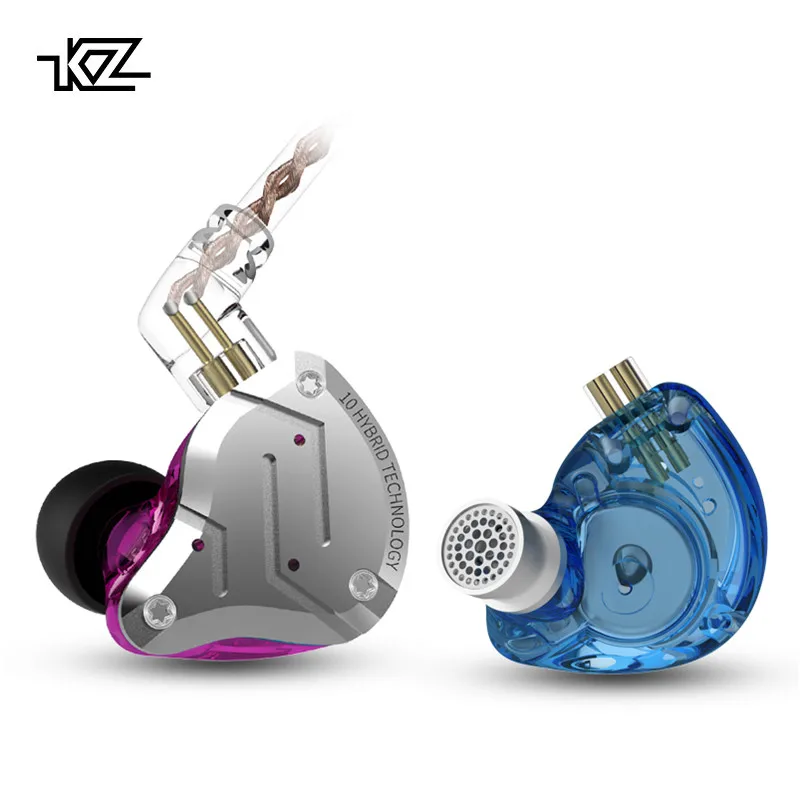 KZ ZS10 Pro металлическая гарнитура 4BA + 1DD Hybrid 10 единиц HIFI бас наушники в ухо монитор