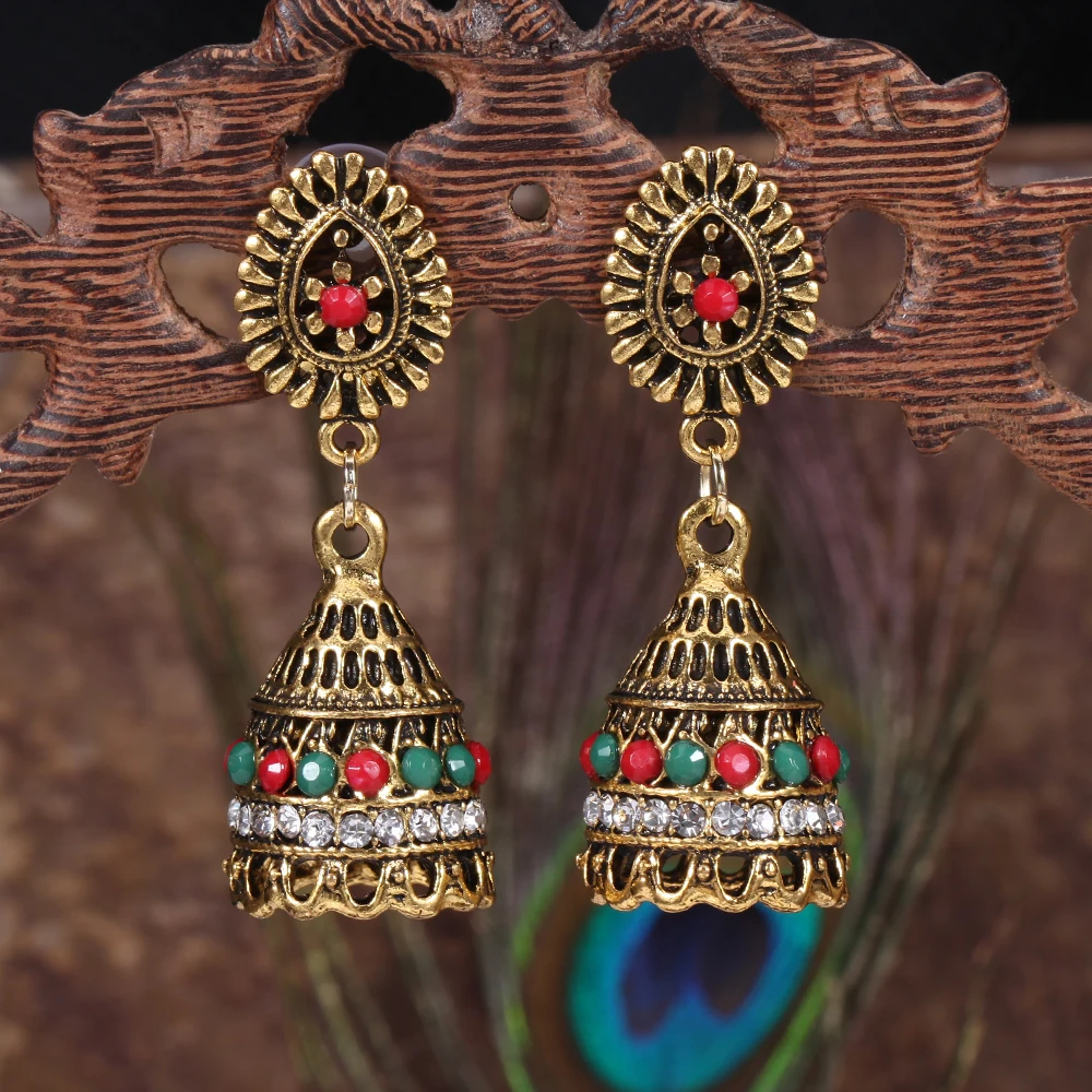 Кисточки Jhumka индийские этнические болливудские висячие серьги Модные ювелирные