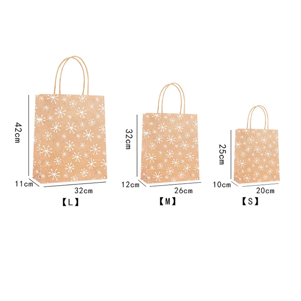 4 шт Рождественский Подарочный пакет крафт-бумажные пакеты коробка для конфет