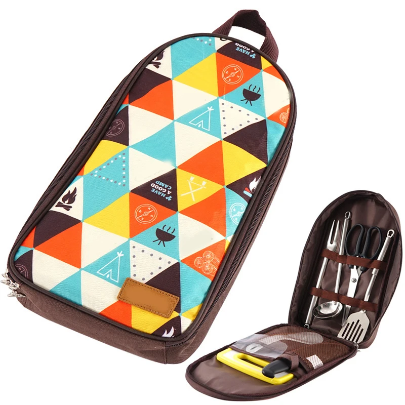 7 шт./компл. набор кухонной утвари для кемпинга инструментов барбекю портативная