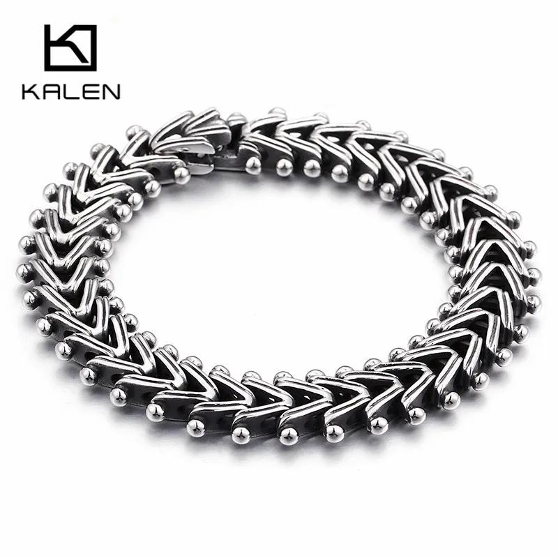 

Kalen в ретро-стиле с рисунком стрел, комплект Комбинации цепи Для Мужчин's Нержавеющая сталь в стиле панк браслет ювелирные изделия