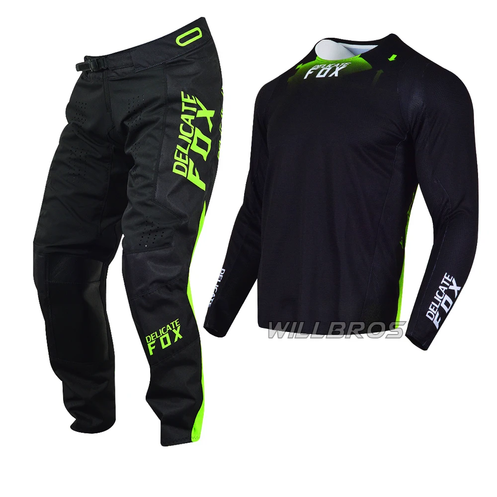 

Delicate Fox 2021 Machs Adult Jersey Pant Combo Motocross Dirt Bike Off Road DH ATV UTV MTB Gear Set